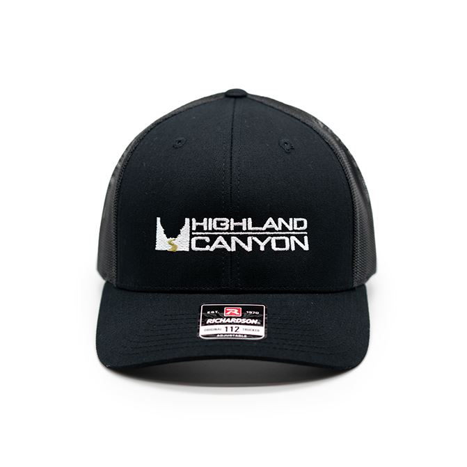 Highland Canyon Logo Hat - Black/Black